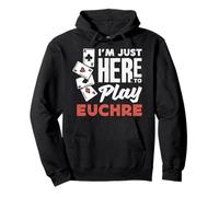 Solo Estoy aquí para Jugar Euchre Sudadera con Capucha