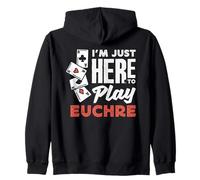Solo Estoy aquí para Jugar Euchre Sudadera con Capucha