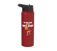 Solo estoy aquí para las cosas del trasero Entrenamiento Levantamiento de pesas Stainless Steel Insulated Water Bottle