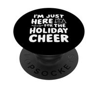 Solo Estoy aquí para Las Fiestas, Divertido Meme navideño PopSockets PopGrip Adhesivo