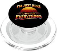 Solo Estoy aquí para Pagar por Todo lo Divertido, Retro, papá, mamá PopSockets PopGrip para MagSafe