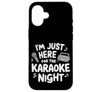 Solo Estoy aquí para una Noche de Karaoke, una máquina de música para una Fiesta de Canto Carcasa para iPhone 16