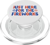 Solo estoy aquí para ver los fuegos artificiales a juego con el atuendo familiar del 4 de julio PopSockets PopGrip para MagSafe