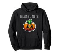 Solo Estoy aquí por la Linda Caricatura de Calabazas de Pumpkin Patch Sudadera con Capucha