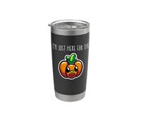 Solo estoy aquí por la linda caricatura de calabazas de Pumpkin Patch Vaso térmico de acero inoxidable de doble pared