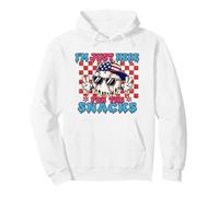 Solo Estoy aquí por los bocadillos Funny Drip Baseball USA America Sudadera con Capucha