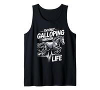 Solo Estoy galopando por la Vida Caballo Camiseta sin Mangas