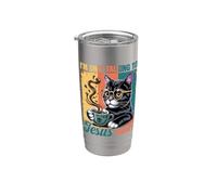 Solo estoy hablando con Jesús hoy café cristiano gato negro Vaso térmico de acero inoxidable de doble pared