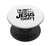 Solo Estoy Hablando con Jesús Hoy Cristiano Divertido PopSockets PopGrip Adhesivo
