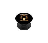 Solo Estoy Hablando con Jesús Hoy Gracioso Gato Negro Café Humor PopSockets PopGrip Adhesivo