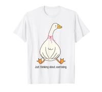 Solo Estoy Pensando en Hacer Ejercicio Funny Goose Runner Walker Gym Camiseta