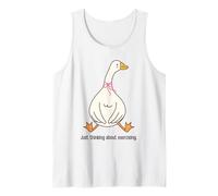 Solo Estoy Pensando en Hacer Ejercicio Funny Goose Runner Walker Gym Camiseta sin Mangas