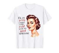 Solo Existo Cuando Necesitas Algo Retro amas de casa Camiseta