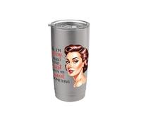 Solo existo cuando necesitas algo retro amas de casa Vaso térmico de acero inoxidable de doble pared