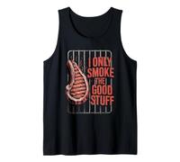 Solo fumo lo bueno, divertido amante del bistec a la parrilla Camiseta sin Mangas