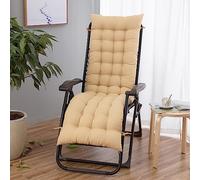 (Solo incluye el cojín del asiento, no hay otros artículos) Cojín de repuesto para silla de salón al aire libre, almohadilla antideslizante suave y gruesa para jardín y patio, 53 x 155 cm, con