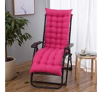 (Solo incluye el cojín del asiento, no hay otros artículos) Cojín de repuesto suave para silla reclinable al aire libre, 53 x 170 cm de grosor, antideslizante, cojín de patio y jardín, con respaldo