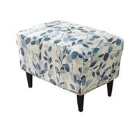 (Solo incluye el cojín del asiento, no hay otros artículos) Funda rectangular XL para silla otomana de color sólido, parte inferior elástica, perfecta para reposapiés y sofás, protector de muebles