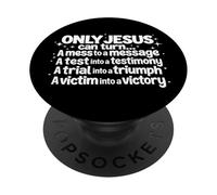 Solo Jesús Puede Convertir Un Desastre En Un Mensaje Dios Biblia Cristiana PopSockets PopGrip Adhesivo