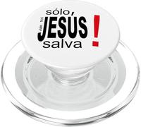 Solo Jesús Salva Vidas, Salvación Espiritual Eterna PopSockets PopGrip para MagSafe