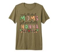 Solo Las Mejores mamás ascienden a Nonna Leopard Printed Camiseta Premium
