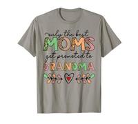 Solo Las Mejores mamás Son promovidas a Grandma Leopard Printed Camiseta