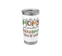 Solo las mejores mamás son promovidas a Grandma Leopard Printed Vaso térmico de acero inoxidable de doble pared