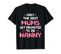 Solo Las Mejores mamás Son promovidas para ser niñeras Camiseta gráfica económica, Hombre, Negro, L