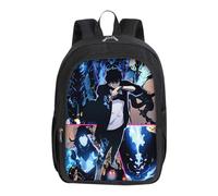 Solo Leveling Anime Mochila para niños - Mochila escolar con impresión 3D y compartimento grande, espalda amigable y ligera, Stlye-11, 16Inch