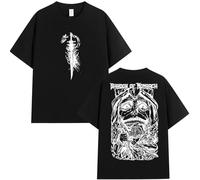 Solo Leveling Harajuku Estilo Camisetas Hombres y Mujeres Punk Camisetas Suelta algodón Cosplay cómic Camiseta de Manga Corta (Black,M)