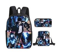 Solo Leveling - Mochila escolar para niños - Mochila bandolera y estuche, perfecto para la escuela y el tiempo libre, Stlye-11, 17Inch