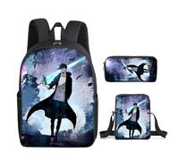 Solo Leveling - Mochila escolar para niños - Mochila bandolera y estuche, perfecto para la escuela y el tiempo libre, Stlye-10, 17Inch