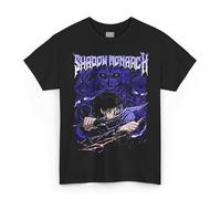 Solo Leveling - Shadow Monarck, camiseta negra, manga corta, unisex adultos, 100% algodón, idea regalo Anime Manga, negra, L