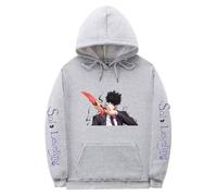 Solo Leveling Sudadera con capucha unisex - Sudadera con capucha para jóvenes fans del anime, Gris 4, XXL