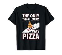 Solo lo Que aprendí fue Pizza Divertida Cita de esquí Camiseta