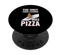 Solo lo Que aprendí fue Pizza Divertida Cita de esquí PopSockets PopGrip Adhesivo