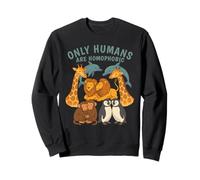 Solo los humanos son orgullo homofóbico hombres mujeres Sudadera
