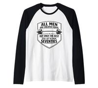 Solo los Mejores Hombres levantan Pesas en su Gimnasio de Setenta años Camiseta Manga Raglan