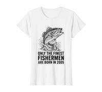 Sólo los Mejores Pescadores Nacen en 2005 Camiseta gráfica económica, Mujer, Blanco, XL