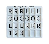 Solo Mahjong Board Practice, 24-Slot Tiles Table Travel Set for Single Player Mahjong, Portable Practice Board for Beginners, Family Entertainment, Home, Travel, Pool, Party, Birthday, and Outdoor