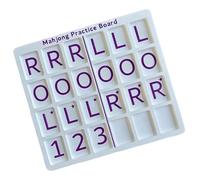 Solo Mahjong Board Practice, 24-Slot Tiles Table Travel Set for Single Player Mahjong, Portable Practice Board for Beginners, Family Entertainment, Home, Travel, Pool, Party, Birthday, and Outdoor