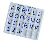 Solo Mahjong Board Practice, 24-Slot Tiles Table Travel Set for Single Player Mahjong, Portable Practice Board for Beginners, Family Entertainment, Home, Travel, Pool, Party, Birthday, and Outdoor