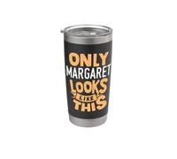 Solo Margaret se parece a este divertido nombre de Margaret Vaso térmico de acero inoxidable de doble pared