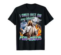 Solo me arrodillo ante la declaración cristiana retro de Jesús Camiseta