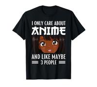 Solo me Importa el Anime y me Gusta Maybe 3 People Black Anime Camiseta