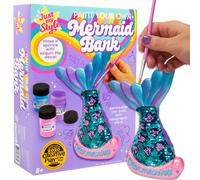 Solo mi estilo pinta tu propio banco de sirenas de Horizon Group USA. Pinte y decore su propio banco de monedas con calcomanas de lentejuelas cambia