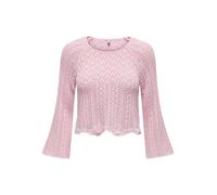 Sólo Mujer Elegante Jersey de Punto Corto 3/4 Manga Punto Elástico ONLNOLA, Color:Rosado, Talla:M