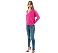Sólo Mujeres Suéter de Punto Estructurado Cuello en V Jersey Holgado Manga Larga Camiseta ONLRICA Vida, Color:Rosa-2, Talla:M