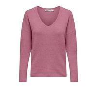 Sólo Mujeres Suéter de Punto Estructurado Cuello en V Jersey Holgado Manga Larga Camiseta ONLRICA Vida, Color:Rosa Antiguo, Talla:L
