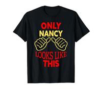Solo Nancy Parece Este Divertido Nombre de Nancy Camiseta gráfica económica, Hombre, Negro, XL